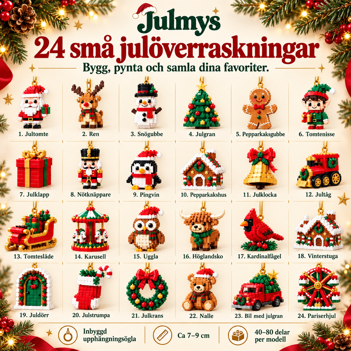 Julmys | Bygg julgranspyntet själv, en lucka om dagen
