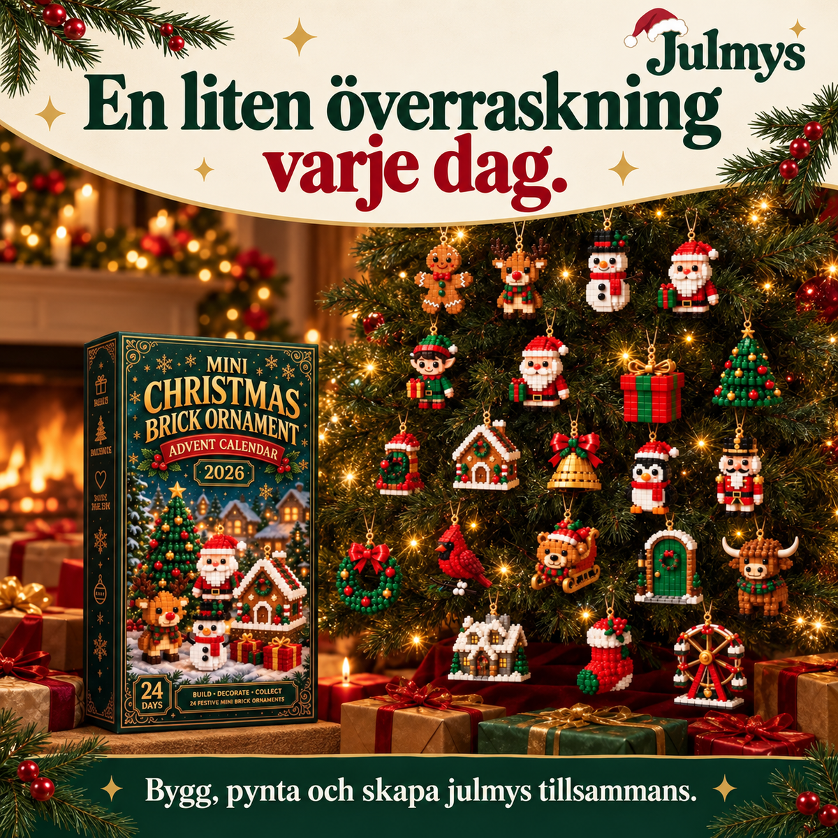 Julmys | Bygg julgranspyntet själv, en lucka om dagen